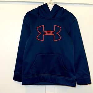 Under Armour Navy Hoodie with Red Logo size 6